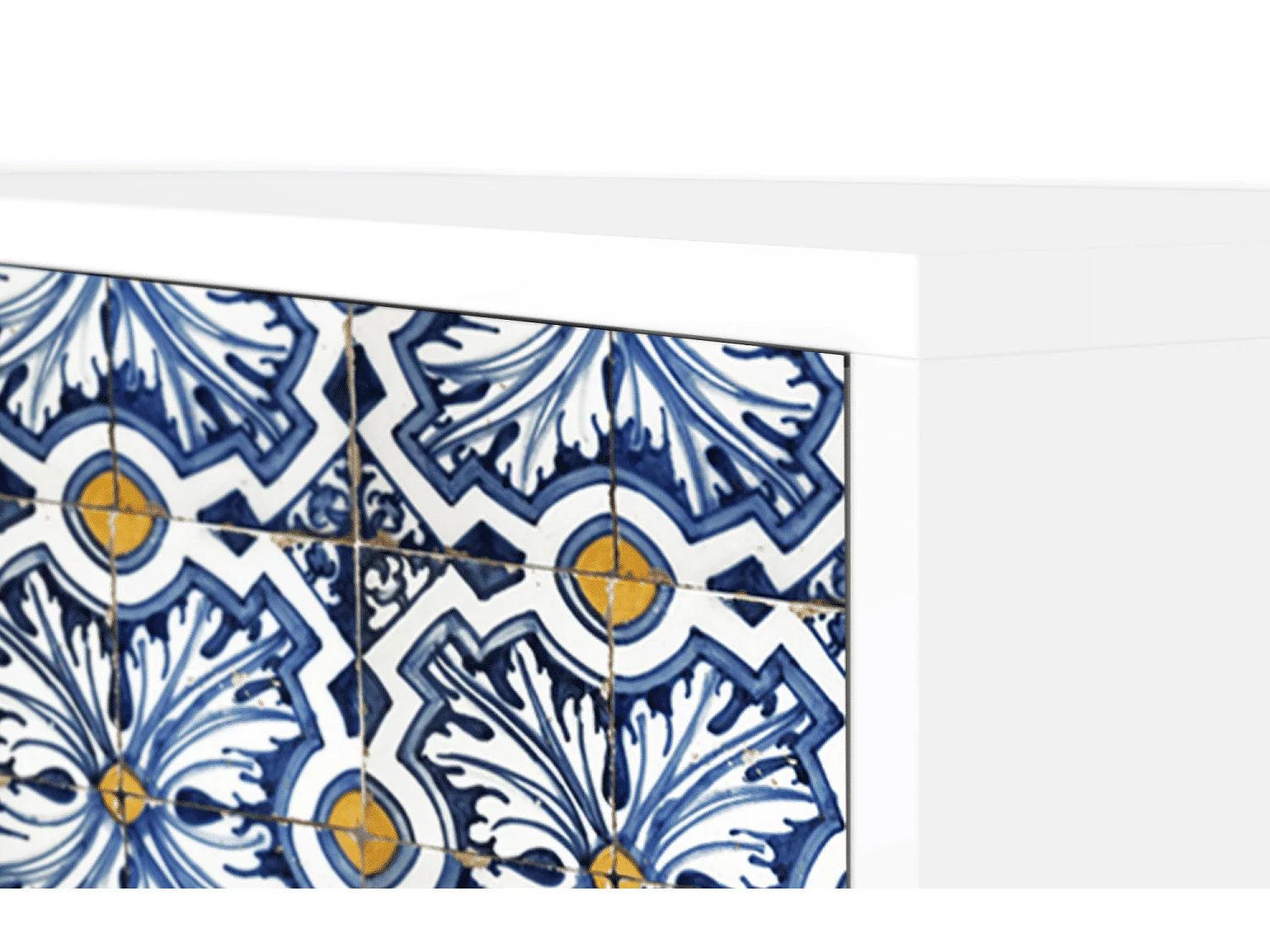 Dressoir - 115х84х41 cm - S3 - Lovely Cornflowers, Wit