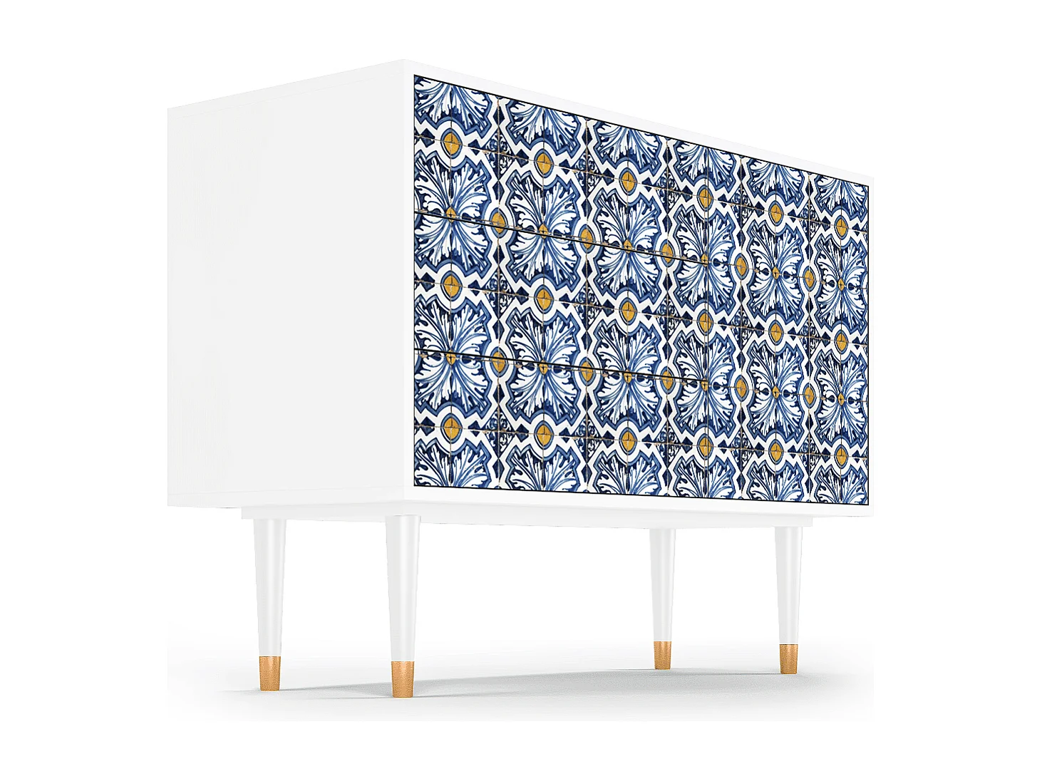 Buffet - 115х84х41 cm - S3 - Lovely Cornflowers, Blanc