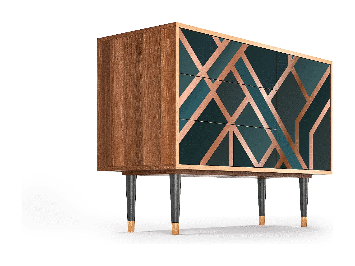 Kredens - 115х84х41 cm - S3 - Bronze Crossroad, Orzech