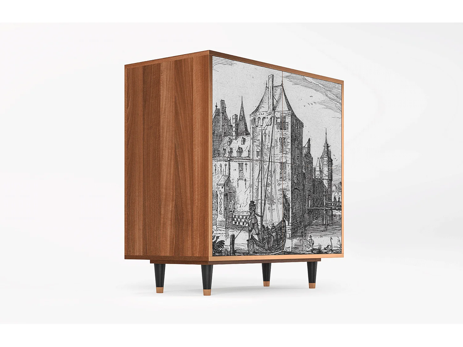 Buffet - 94x96x48 cm - BS3 - Castle by Breugel, Noyer