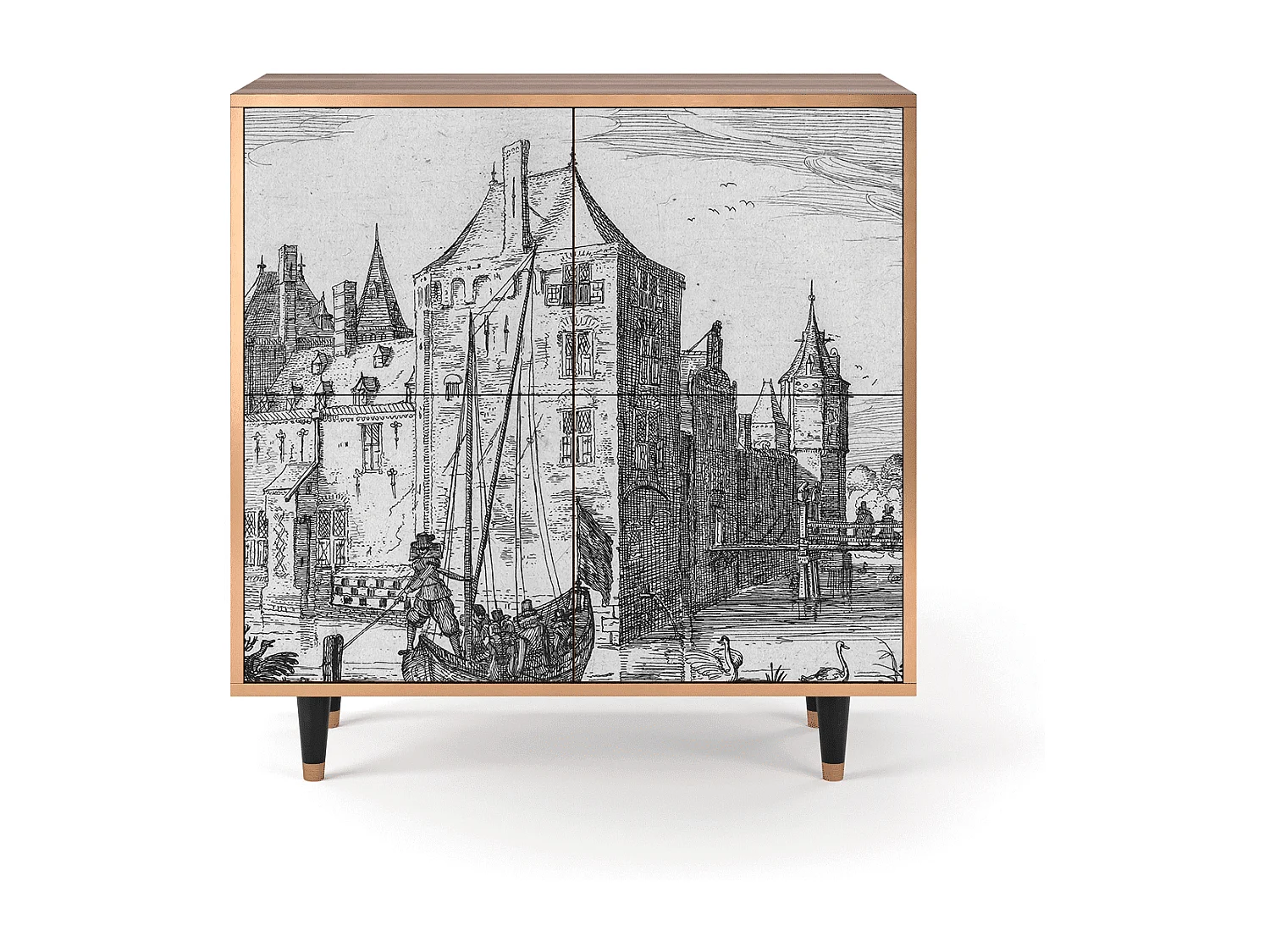 Kredens - 94x96x48 cm - BS3 - Castle by Breugel, Orzech