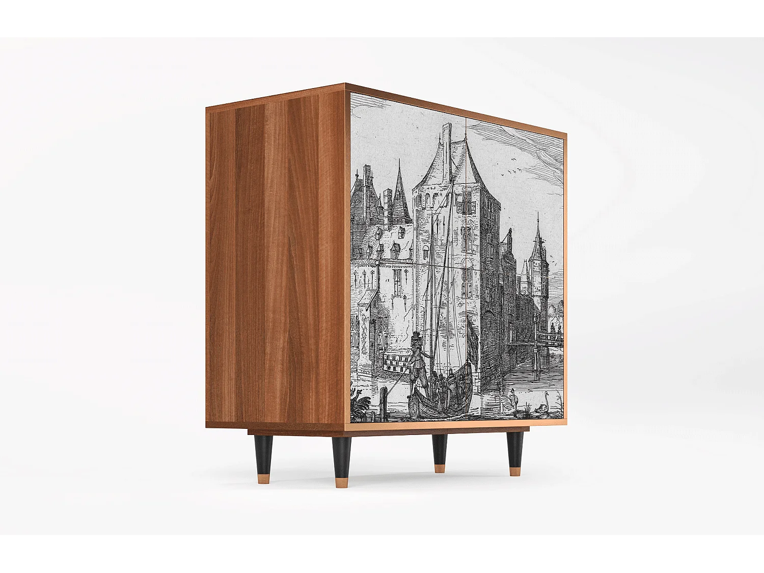 Kredens - 94x96x48 cm - BS3 - Castle by Breugel, Orzech