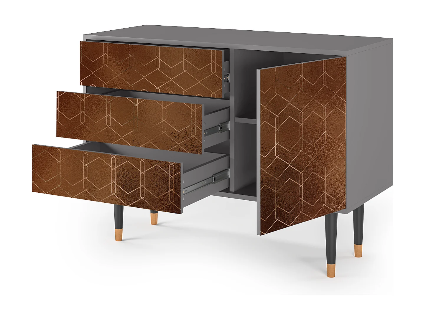 Buffet - 115х84х41 cm - S3 - Chocolate Bar, Gris