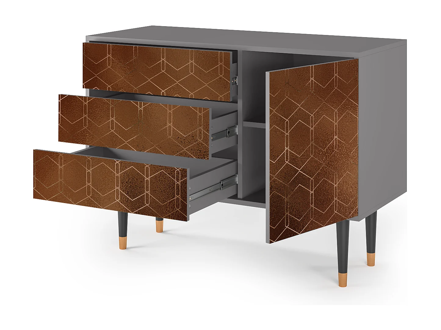 Credenza - 115х84х41 cm - S3 - Chocolate Bar, Grigio