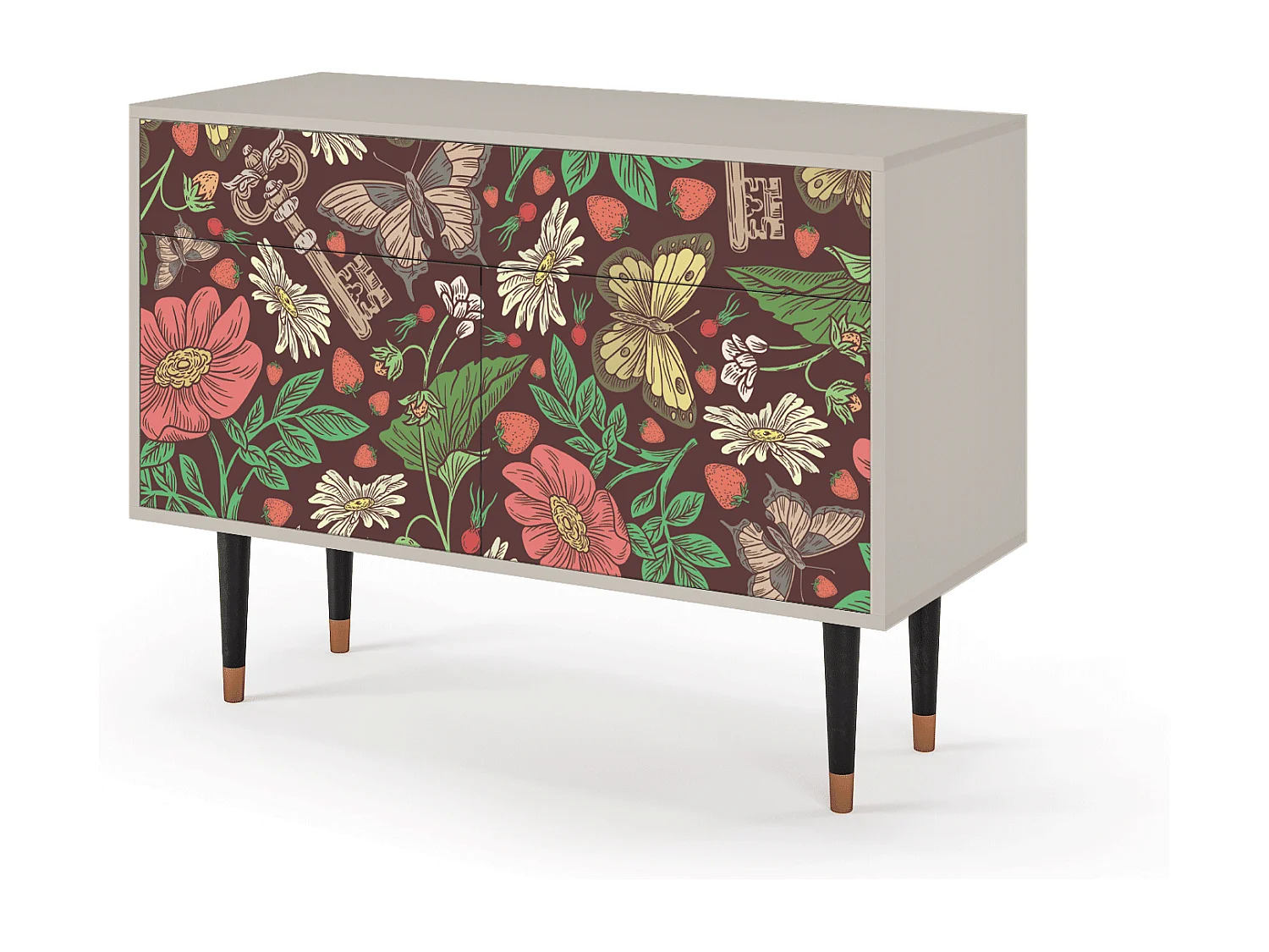 Aparador - 115x85x48 cm - BS4 - Alice in Wonderland, Areia