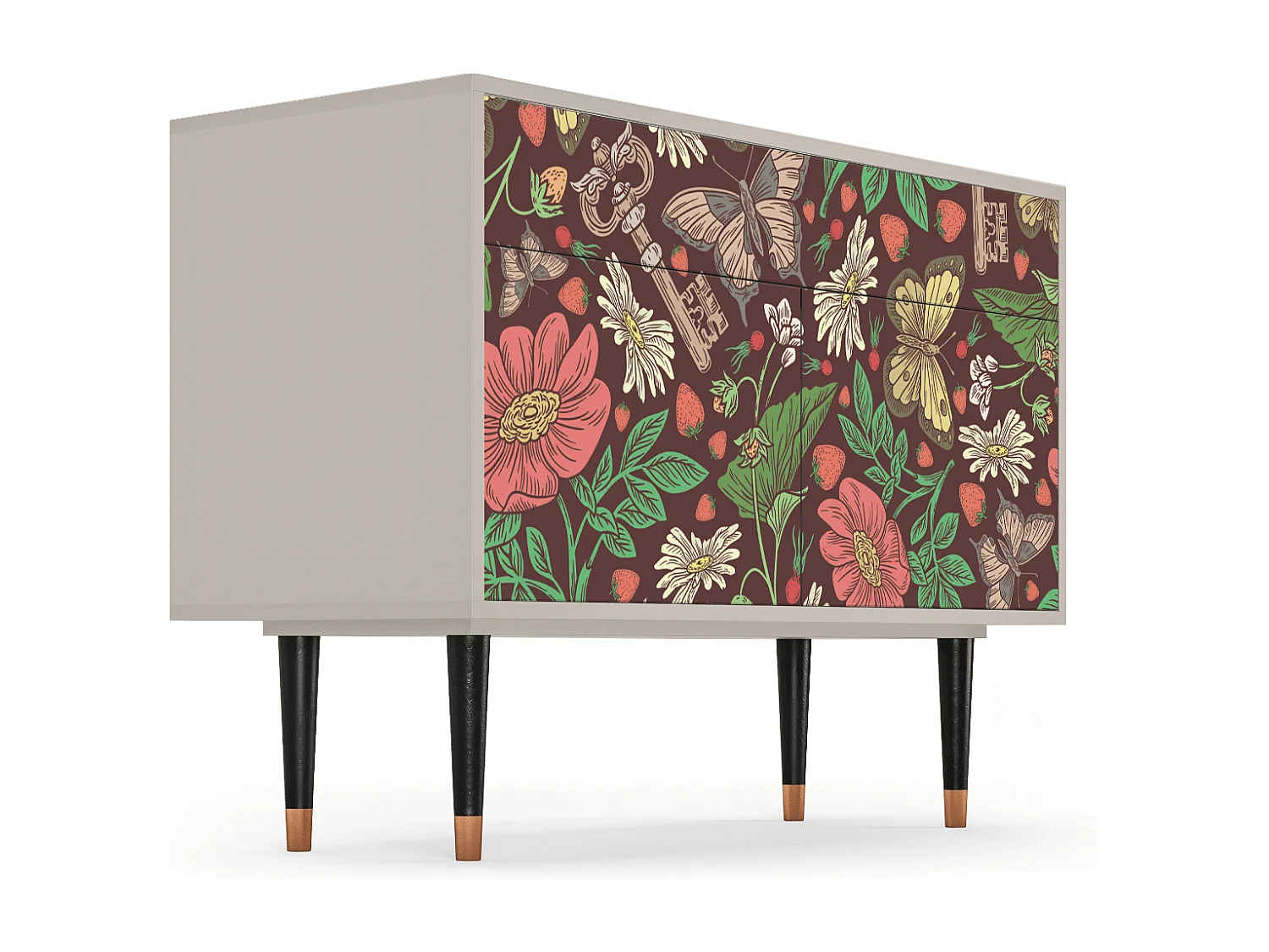 Aparador - 115x85x48 cm - BS4 - Alice in Wonderland, Areia