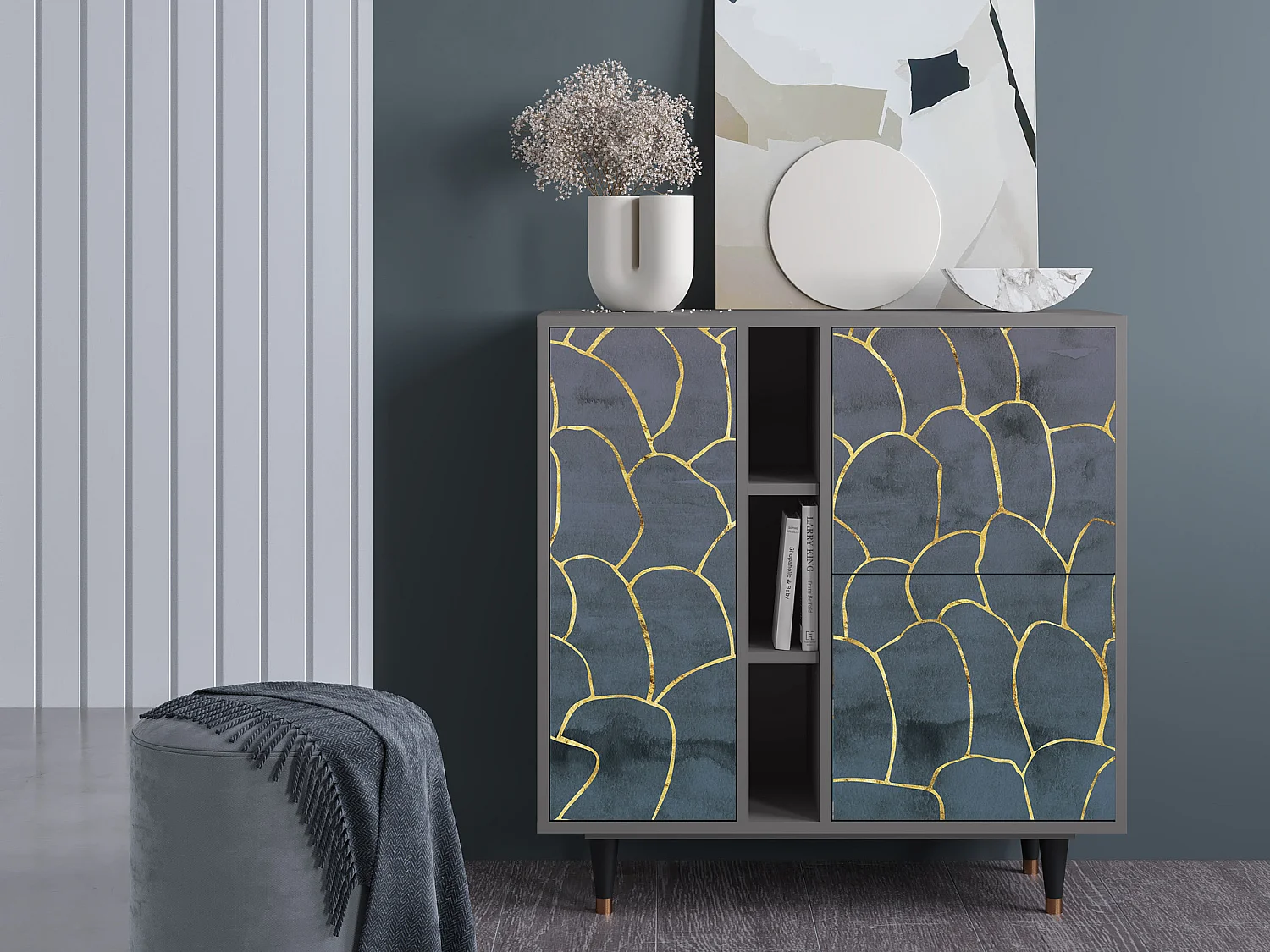 Buffet - 94х96х41 cm - BS5 - Blue Lagoon, Gris