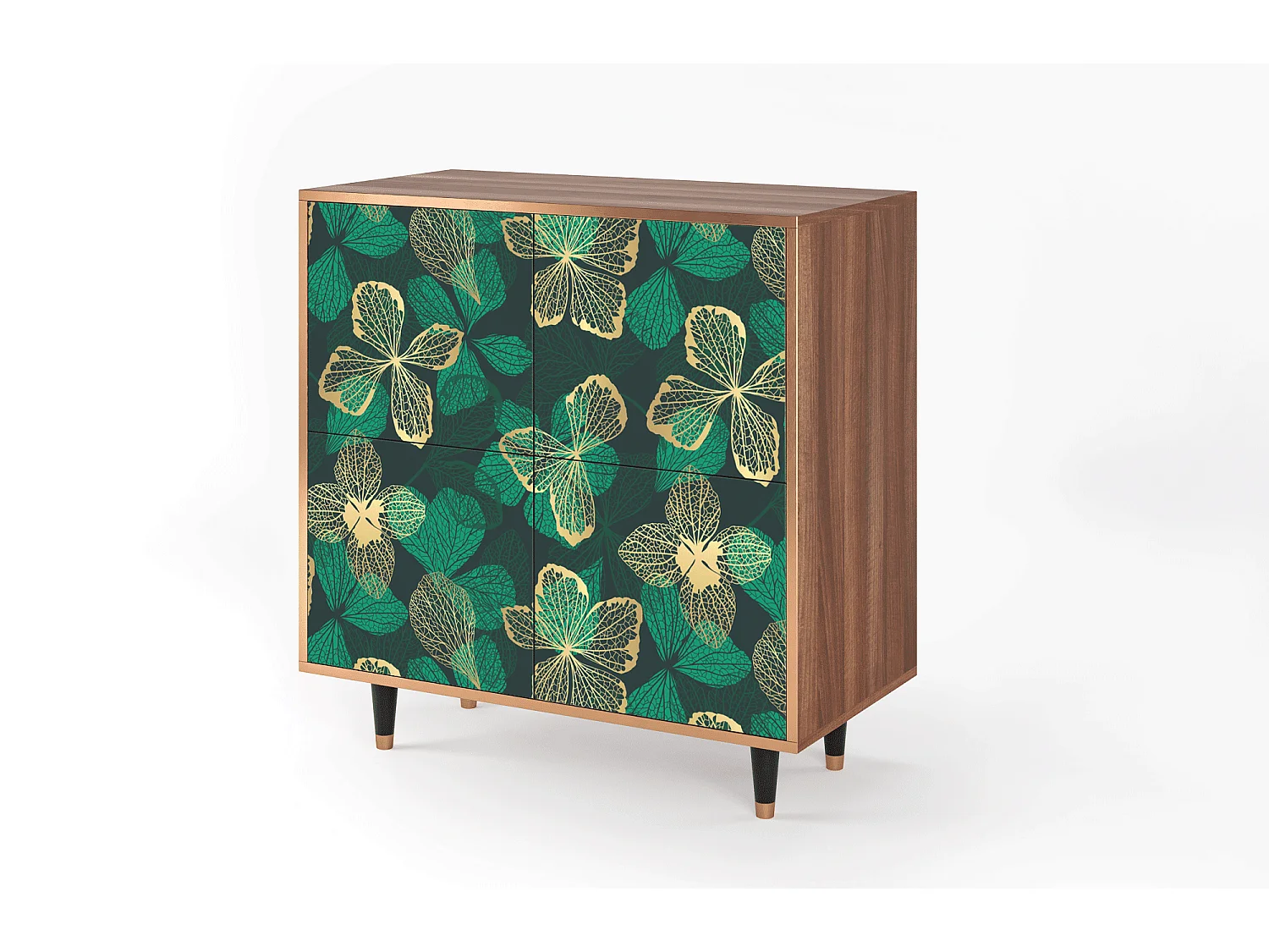 Buffet - 94x96x48 cm - BS3 - Green Flower, Noyer