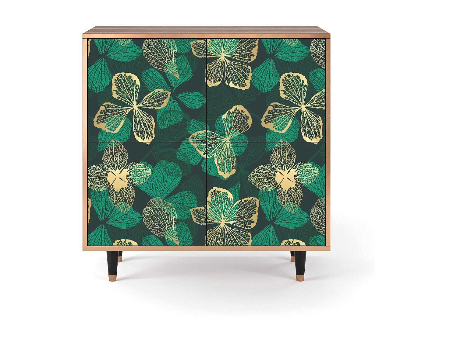 Dressoir - 94x96x48 cm - BS3 - Green Flower, Walnoot
