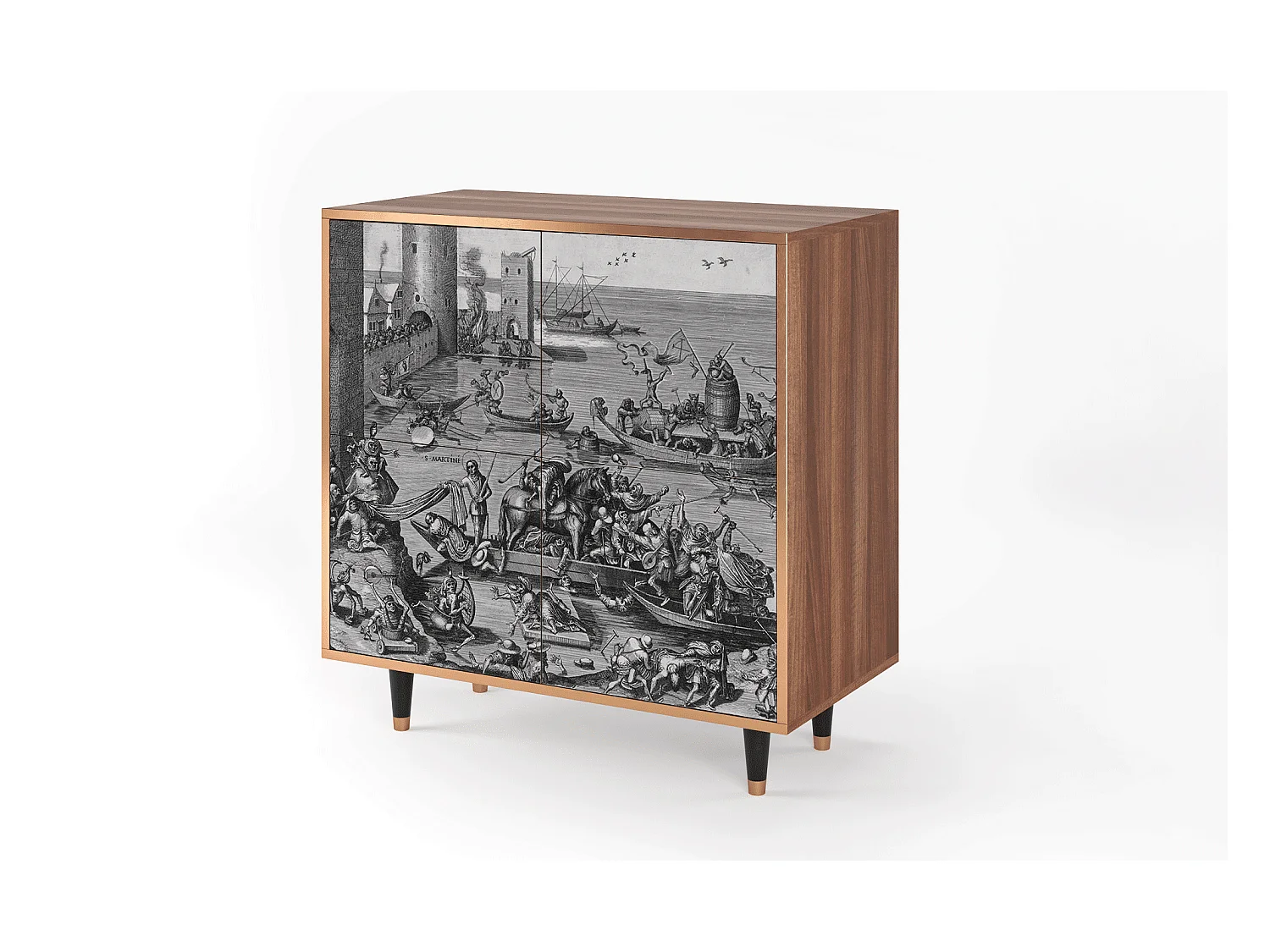 Aparador - 94x96x48 cm - BS3 - Saint Martin, Nogueira