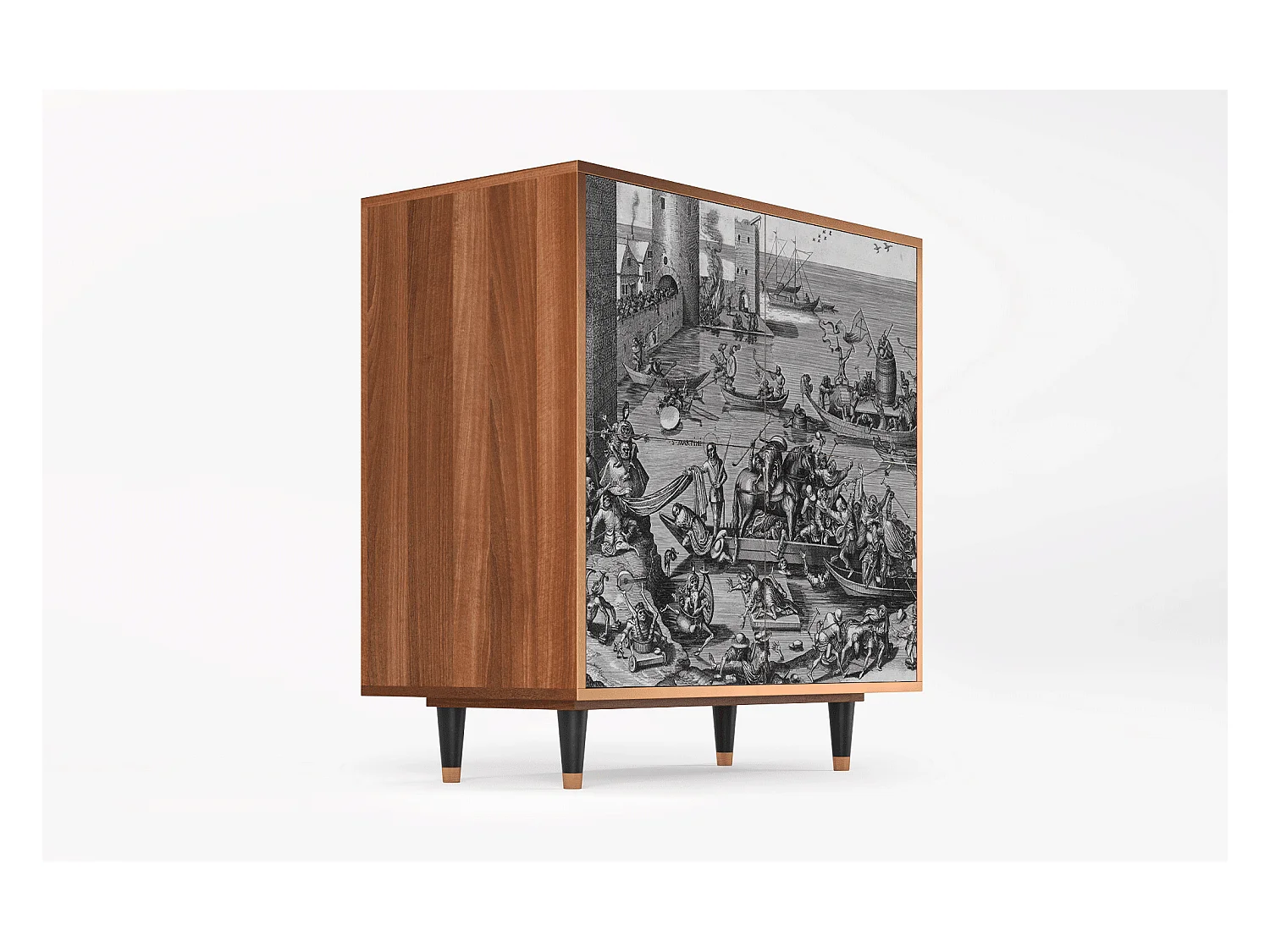 Aparador - 94x96x48 cm - BS3 - Saint Martin, Nogueira