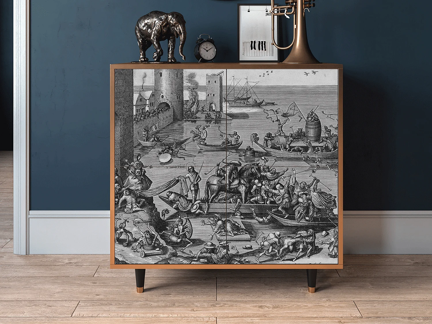 Kredens - 94x96x48 cm - BS3 - Saint Martin, Orzech