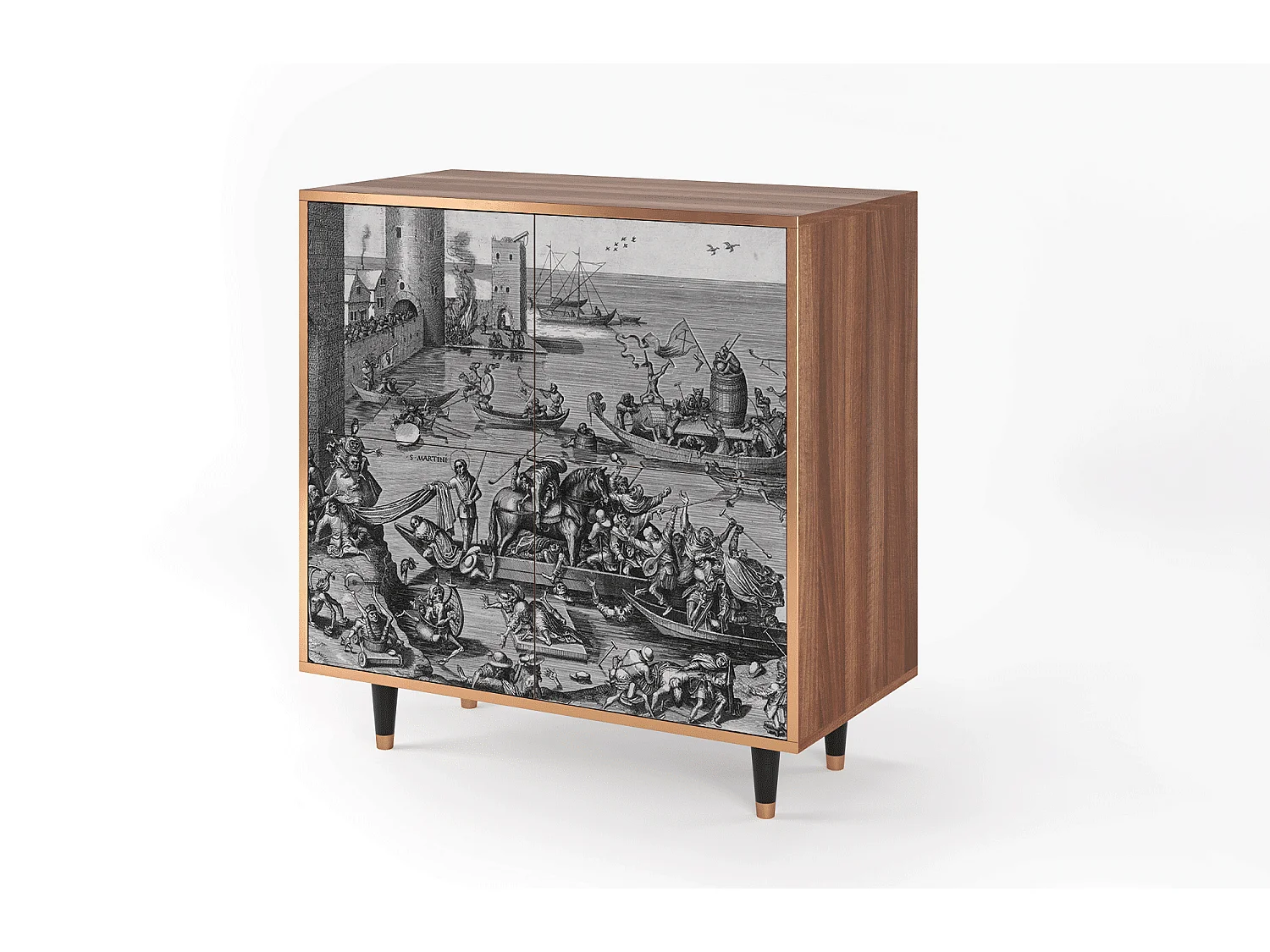 Kredens - 94x96x48 cm - BS3 - Saint Martin, Orzech