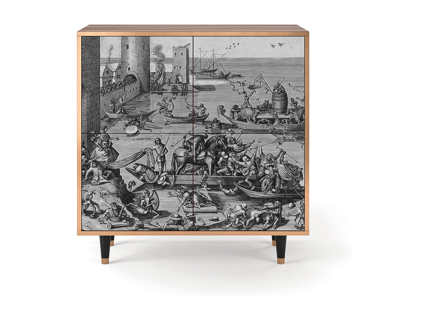 Kredens - 94x96x48 cm - BS3 - Saint Martin, Orzech