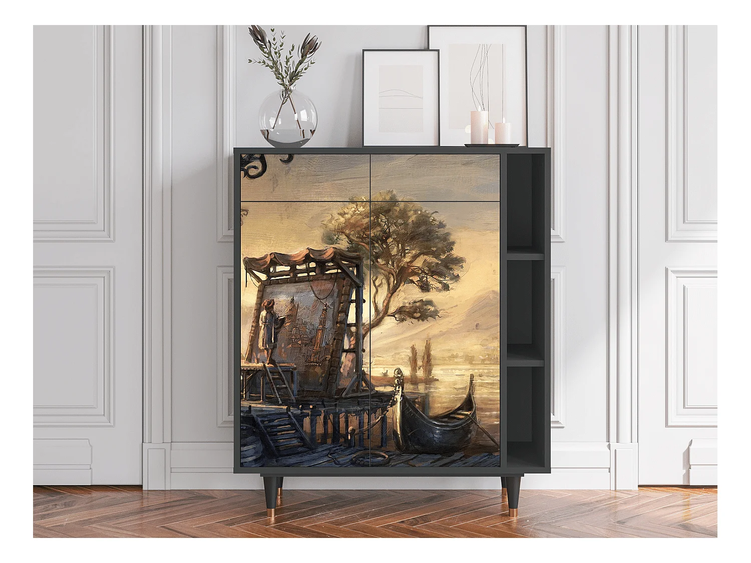 Credenza - 96х110х41 cm - BS6 - Venice, Antracite