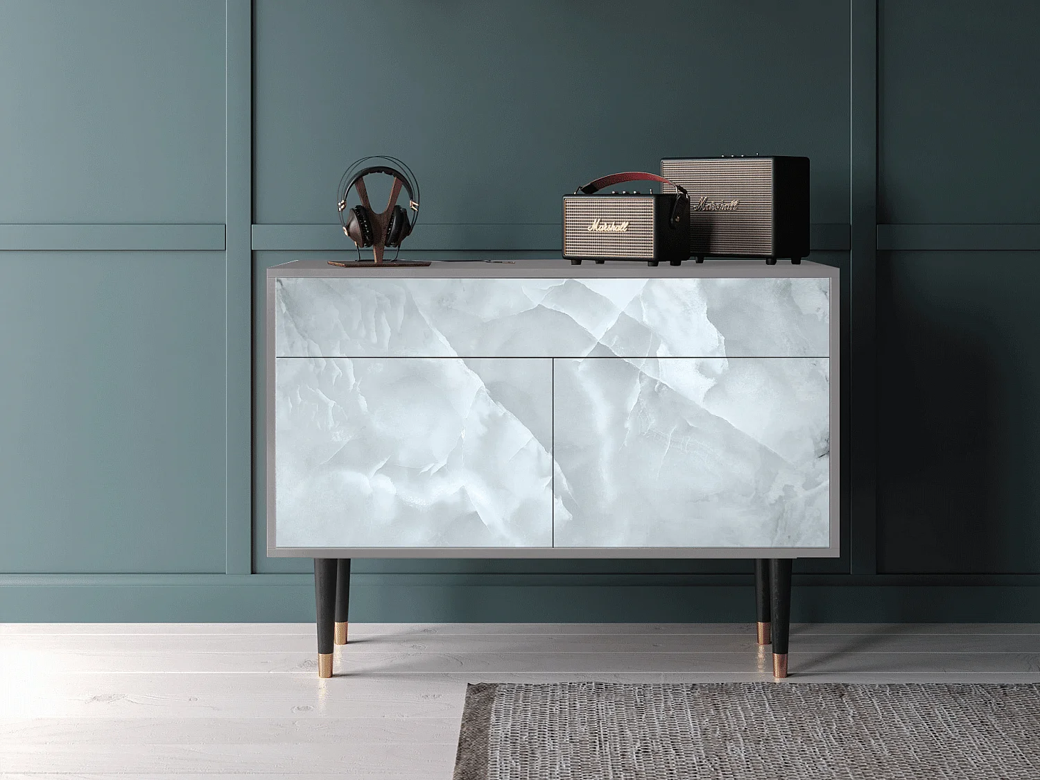 Buffet - 115x85x48 cm - BS4 - The Onyx, Gris