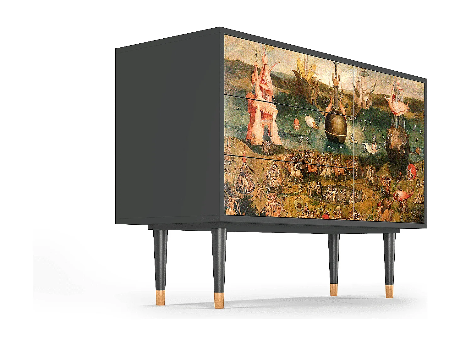 Kredens - 115х84х41 cm - S3 - Garden of Delights , Antracyt