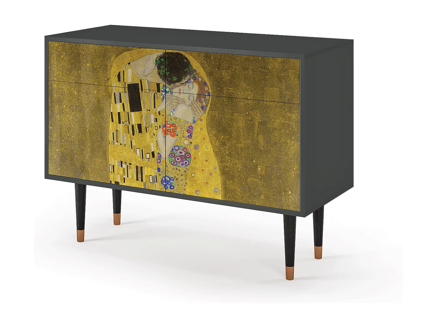 Sideboard - 115x85x48 cm - BS4 - The Kiss by Klimt , Anthrazit