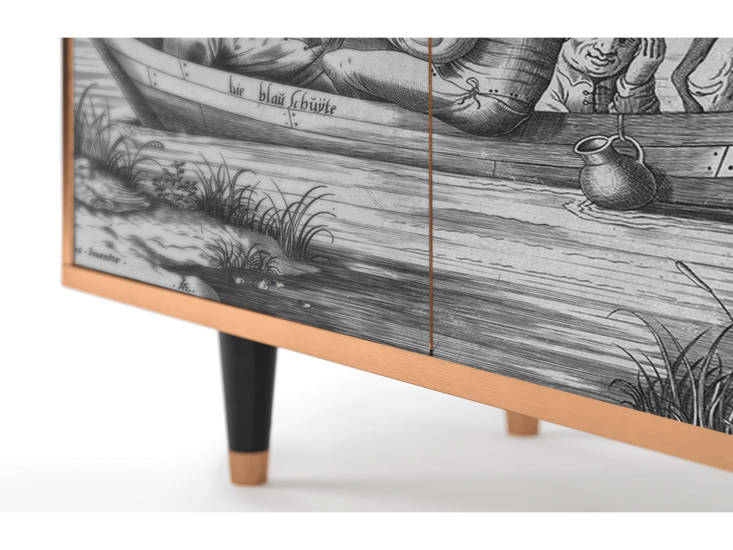 Buffet - 94x96x48 cm - BS3 - Blau Schuyte, Noyer