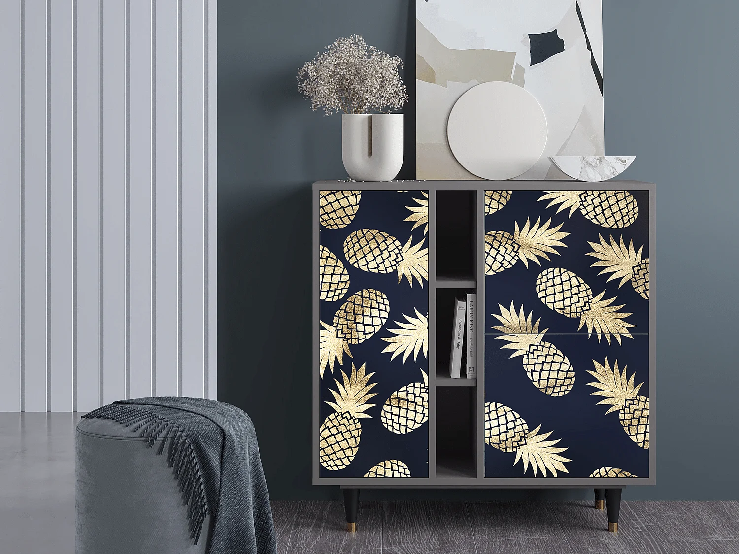 Buffet - 94х96х41 cm - BS5 - Sunny Pineaple, Gris