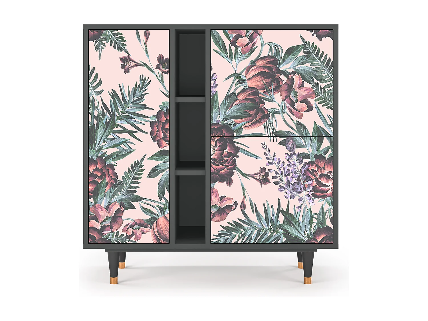 Buffet - 94х96х41 cm - BS5 - Peach Peonies, Anthracite
