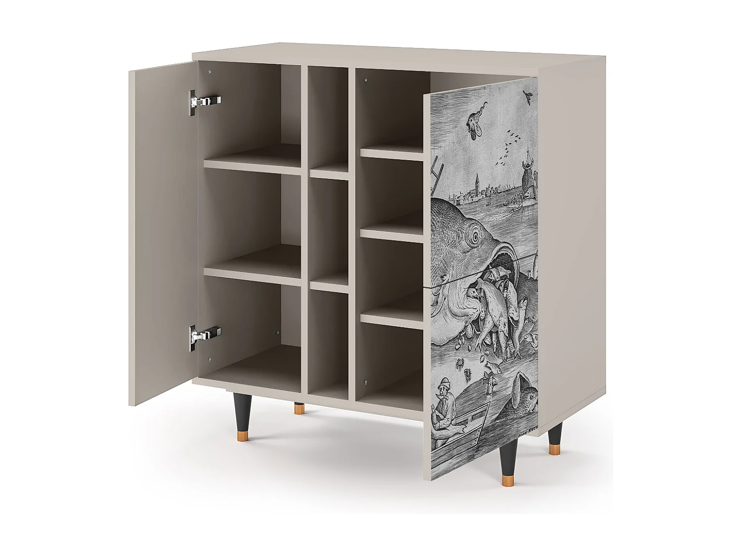 Aparador - 94х96х41 cm - BS5 - Big Fish Eat Little, Areia