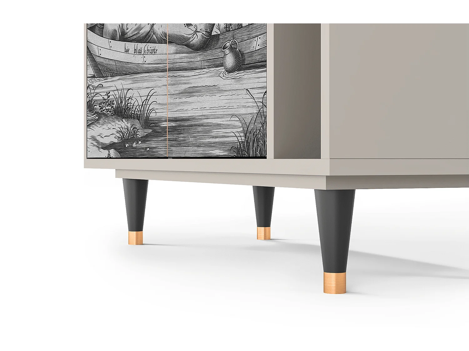 Kredens - 96х110х41 cm - BS6 - Blau Schuyte, Piaskowy