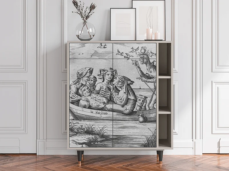 Kredens - 96х110х41 cm - BS6 - Blau Schuyte, Piaskowy