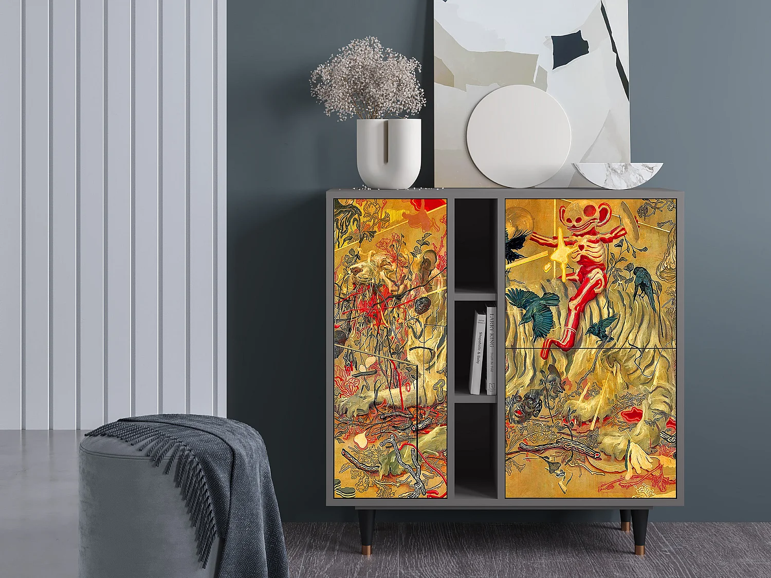 Dressoir - 94х96х41 cm - BS5 - Blood by James Jean, Grijs