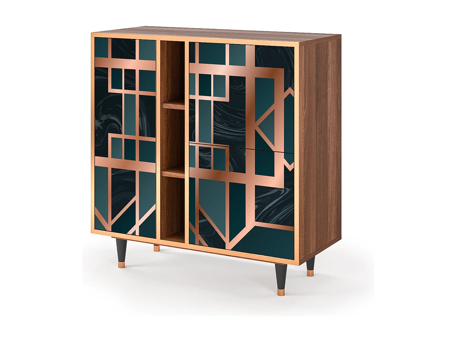 Buffet - 94х96х41 cm - BS5 - Emerald Metro, Noyer