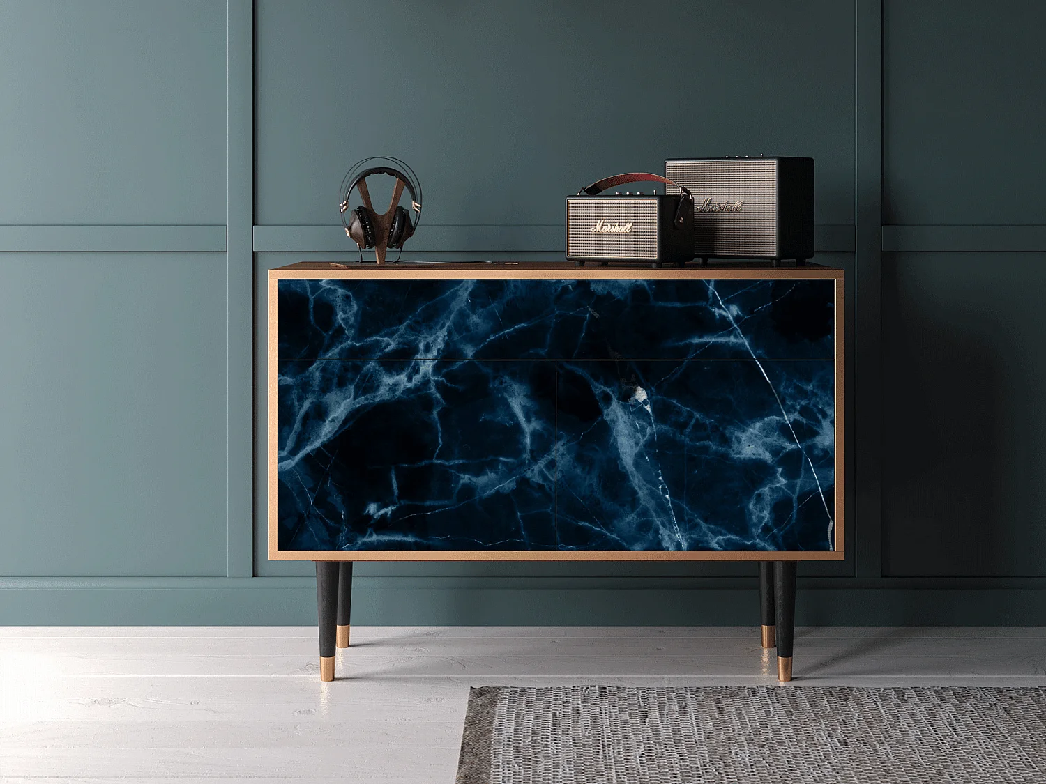 Buffet - 115x85x48 cm - BS4 - Deep Ocean, Noyer