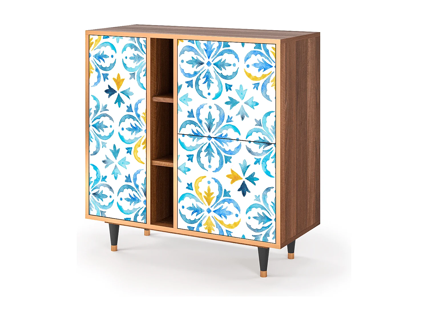 Dressoir - 94х96х41 cm - BS5 - Lisbon Flover, Walnoot