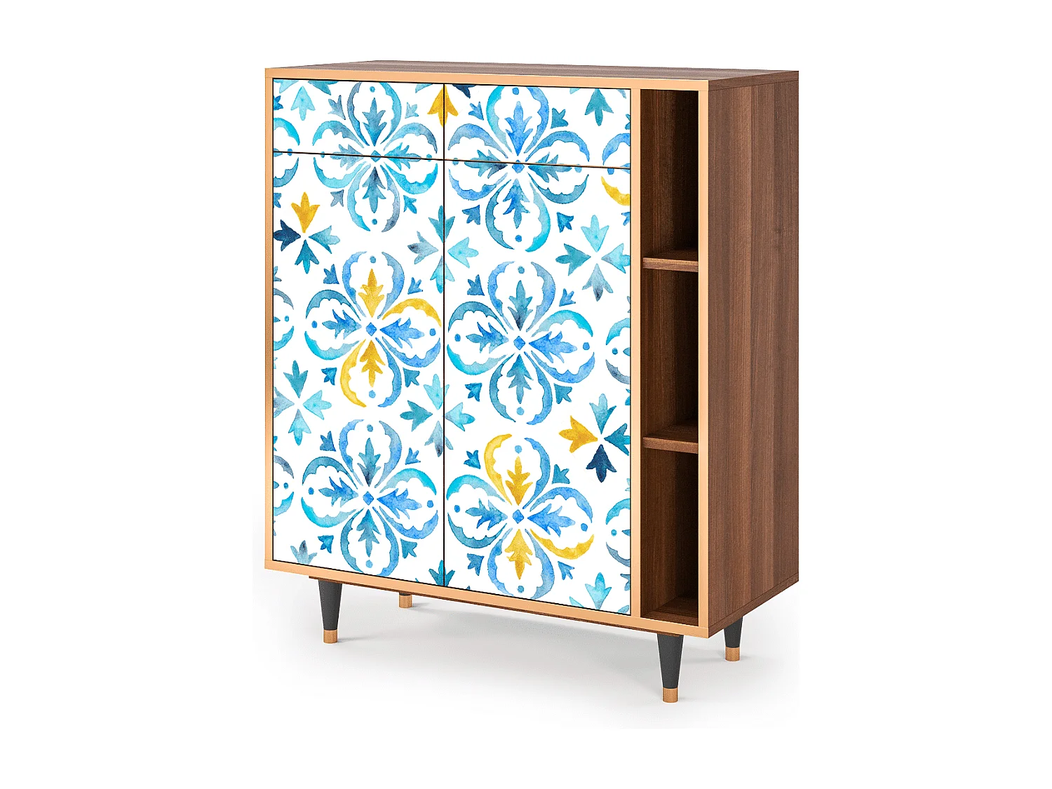 Kredens - 96х110х41 cm - BS6 - Lisbon Flover, Orzech