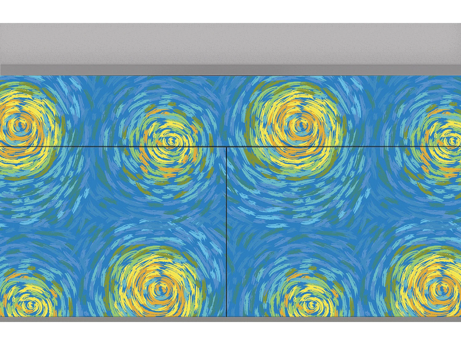 Buffet - 115x85x48 cm - BS4 - Van Gogh Lights, Gris