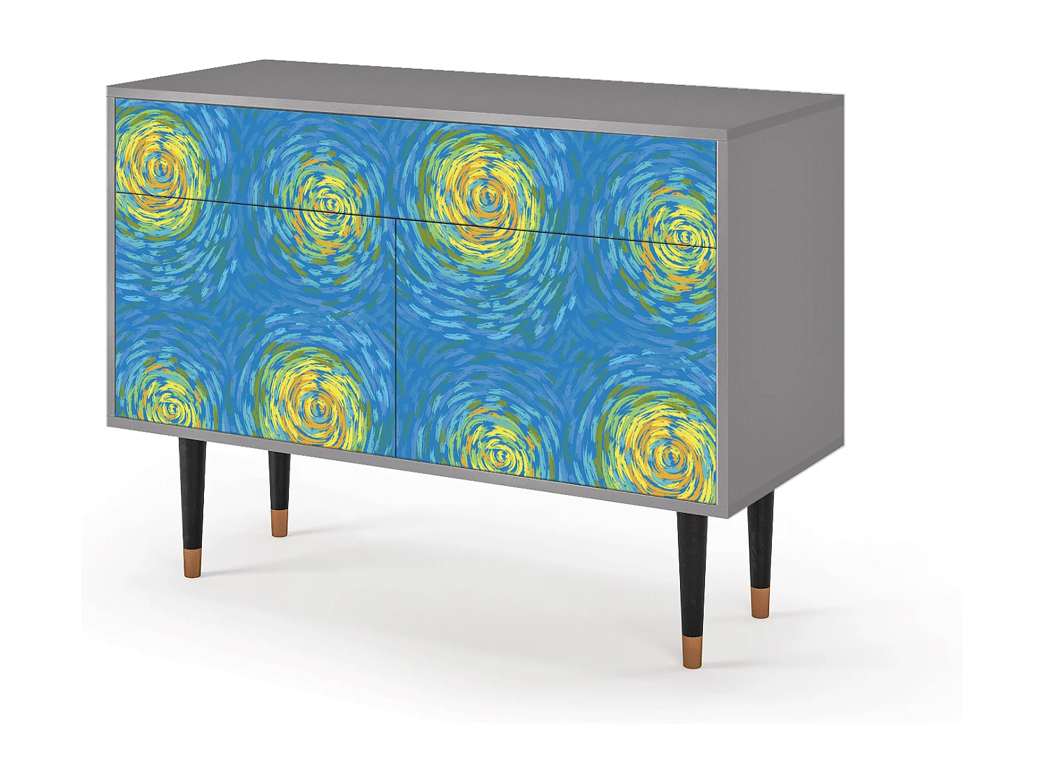 Credenza - 115x85x48 cm - BS4 - Van Gogh Lights, Grigio