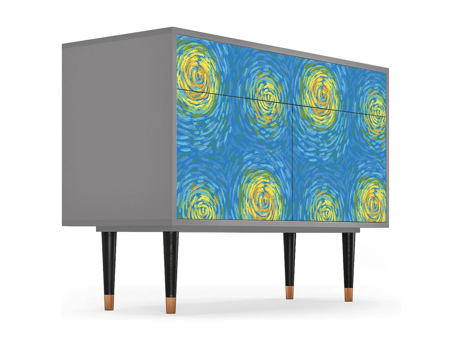 Credenza - 115x85x48 cm - BS4 - Van Gogh Lights, Grigio
