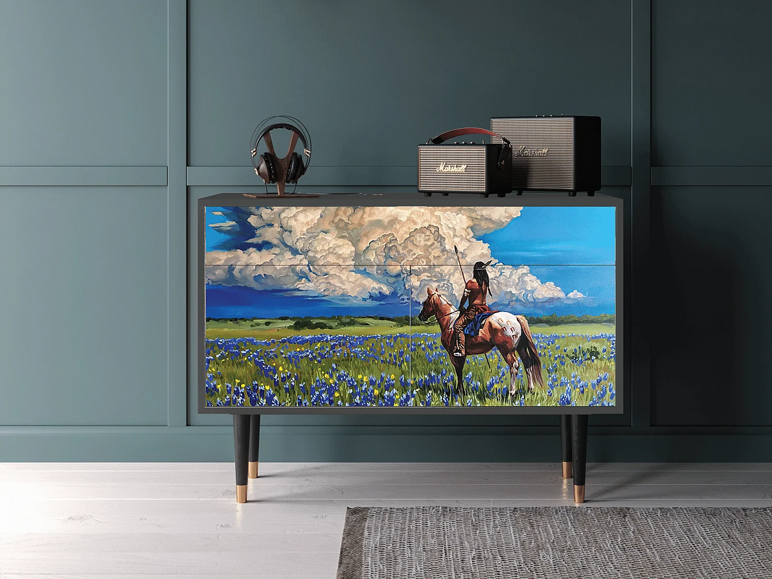 Buffet - 115x85x48 cm - BS4 - Thunderheads by Dean, Anthracite