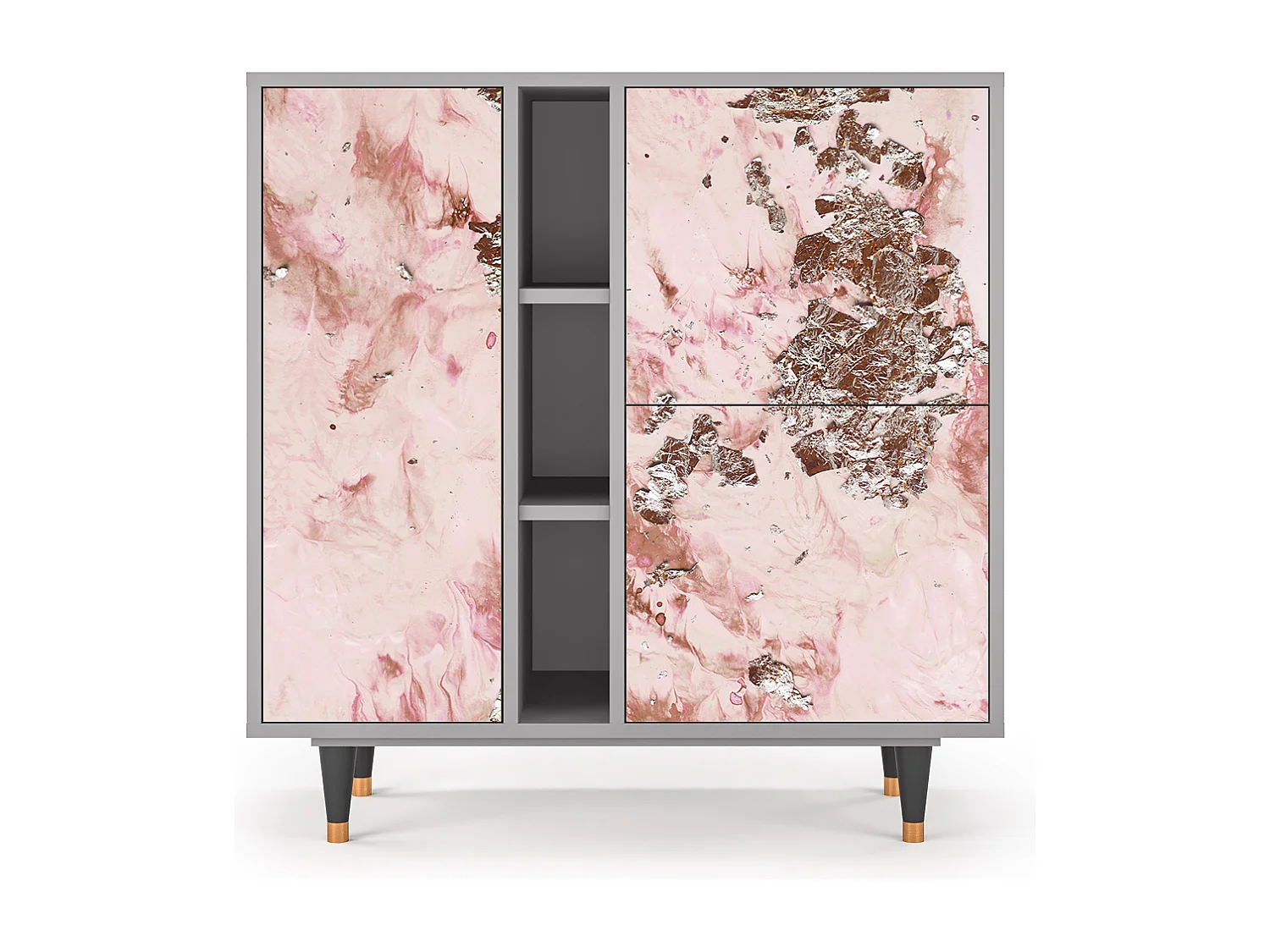 Kredens - 94х96х41 cm - BS5 - Cotton Candy, Szary