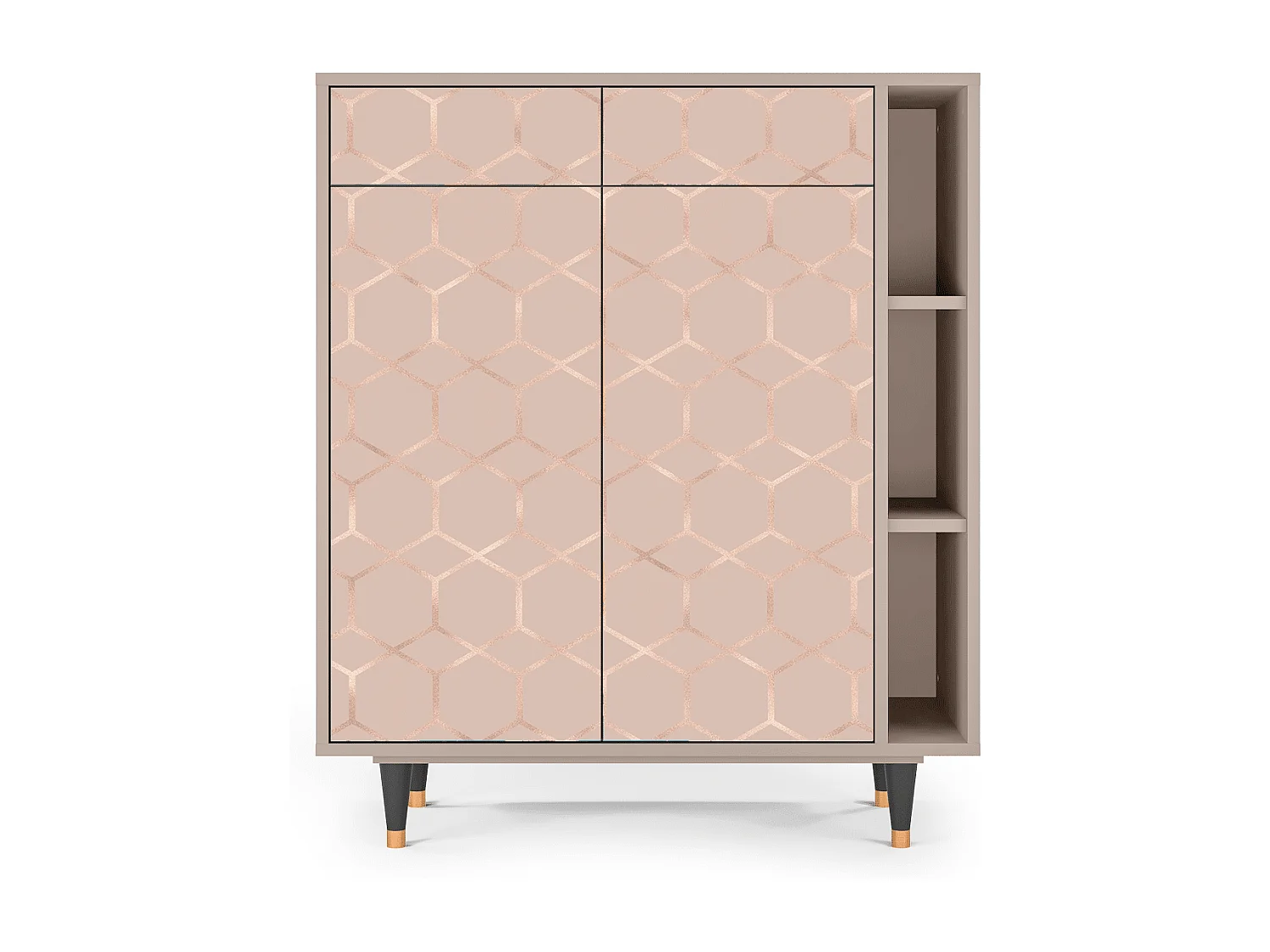 Sideboard - 96х110х41 cm - BS6 - Rose Honeycomb, Latte