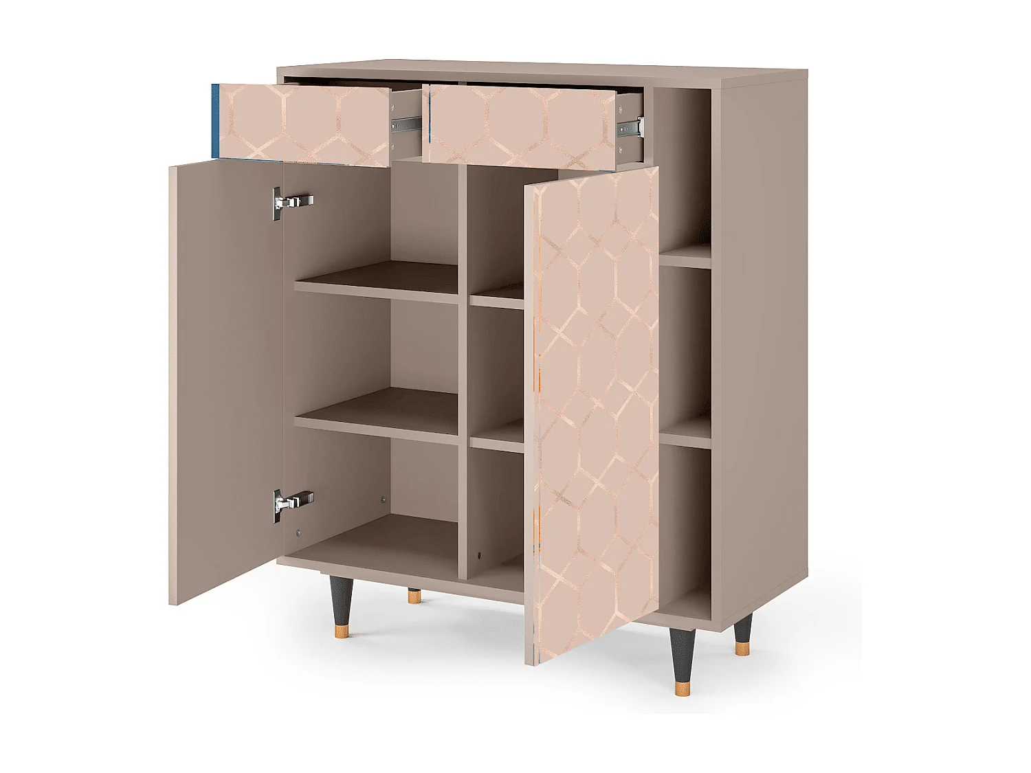 Sideboard - 96х110х41 cm - BS6 - Rose Honeycomb, Latte