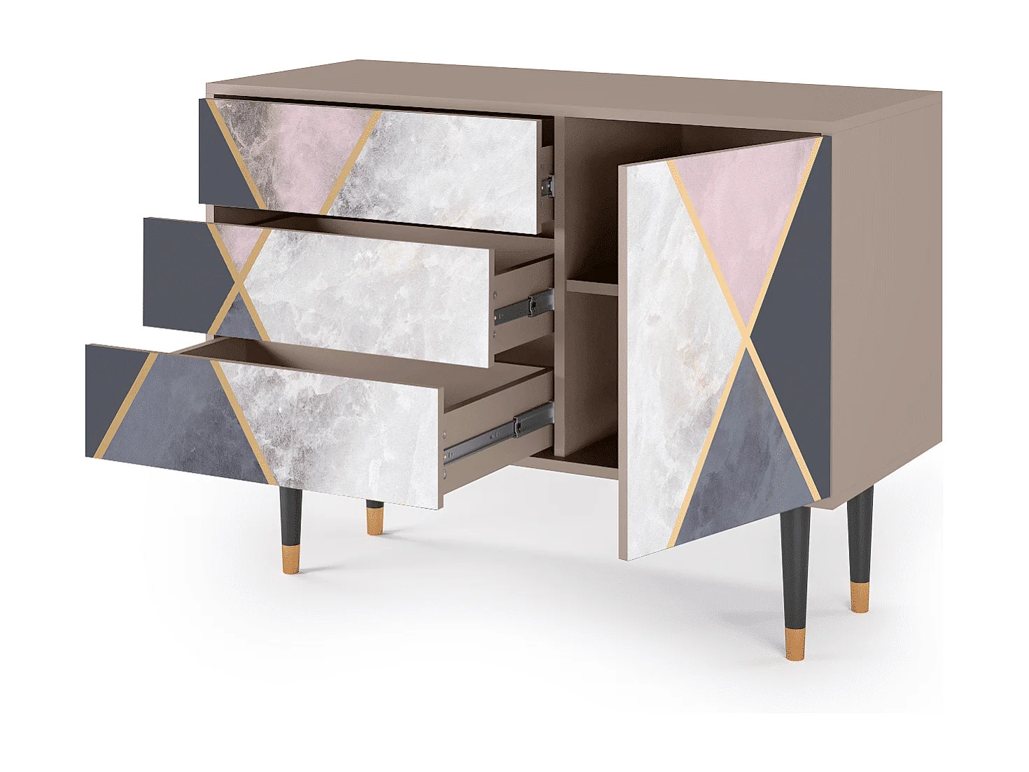 Credenza - 115х84х41 cm - S3 - Ideal Harmony, Latte