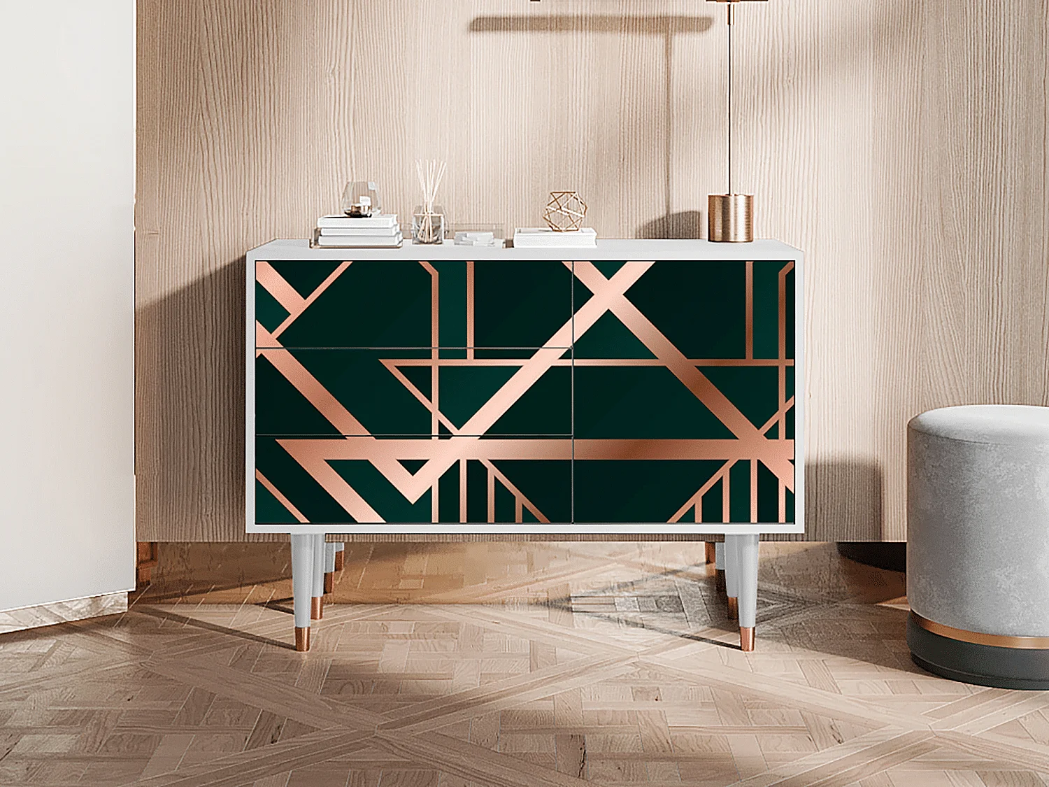 Buffet - 115х84х41 cm - S3 - Emerald Gatsby, Blanc