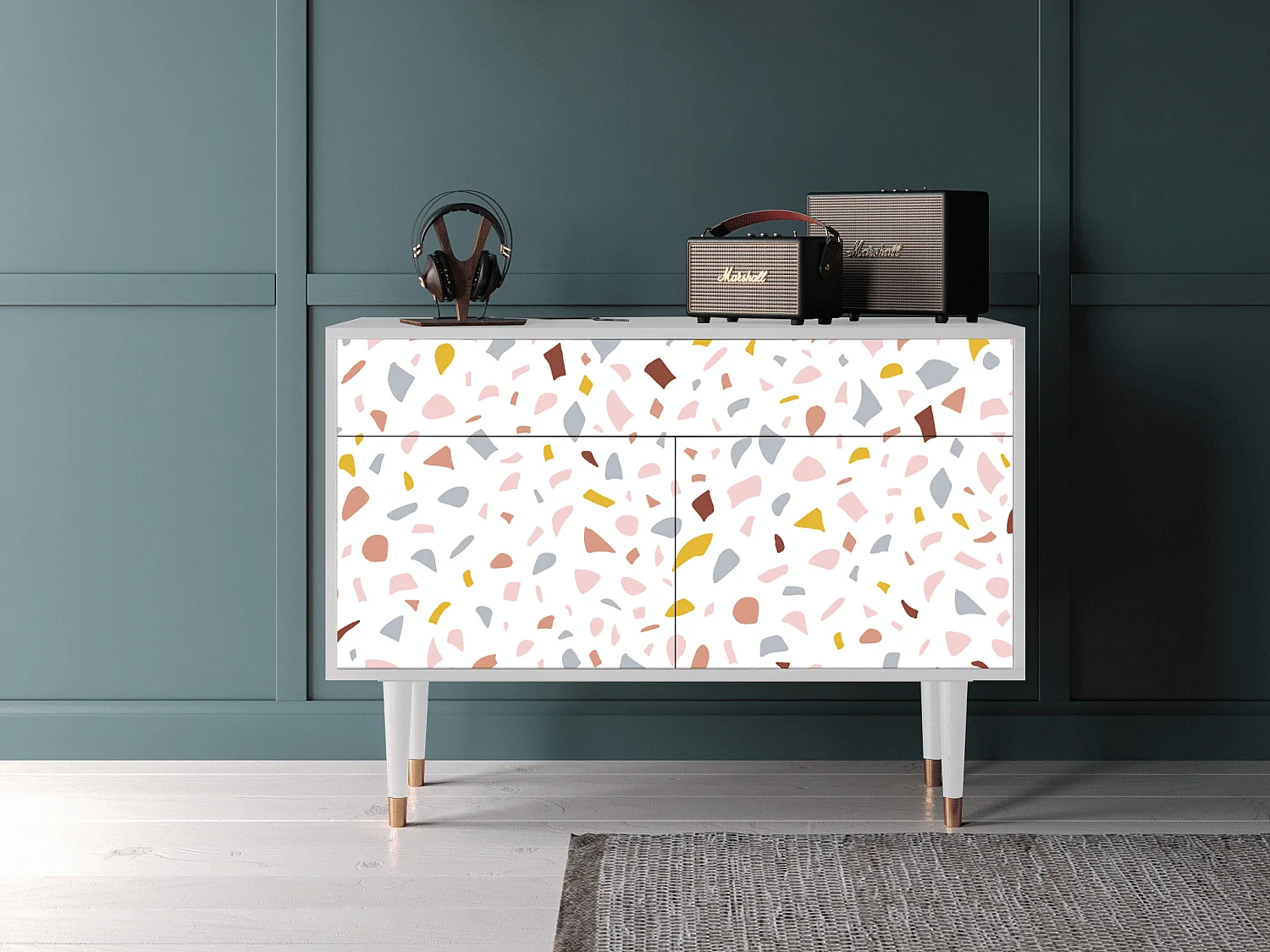 Credenza - 115x85x48 cm - BS4 - Marmelade Cheese, Bianco