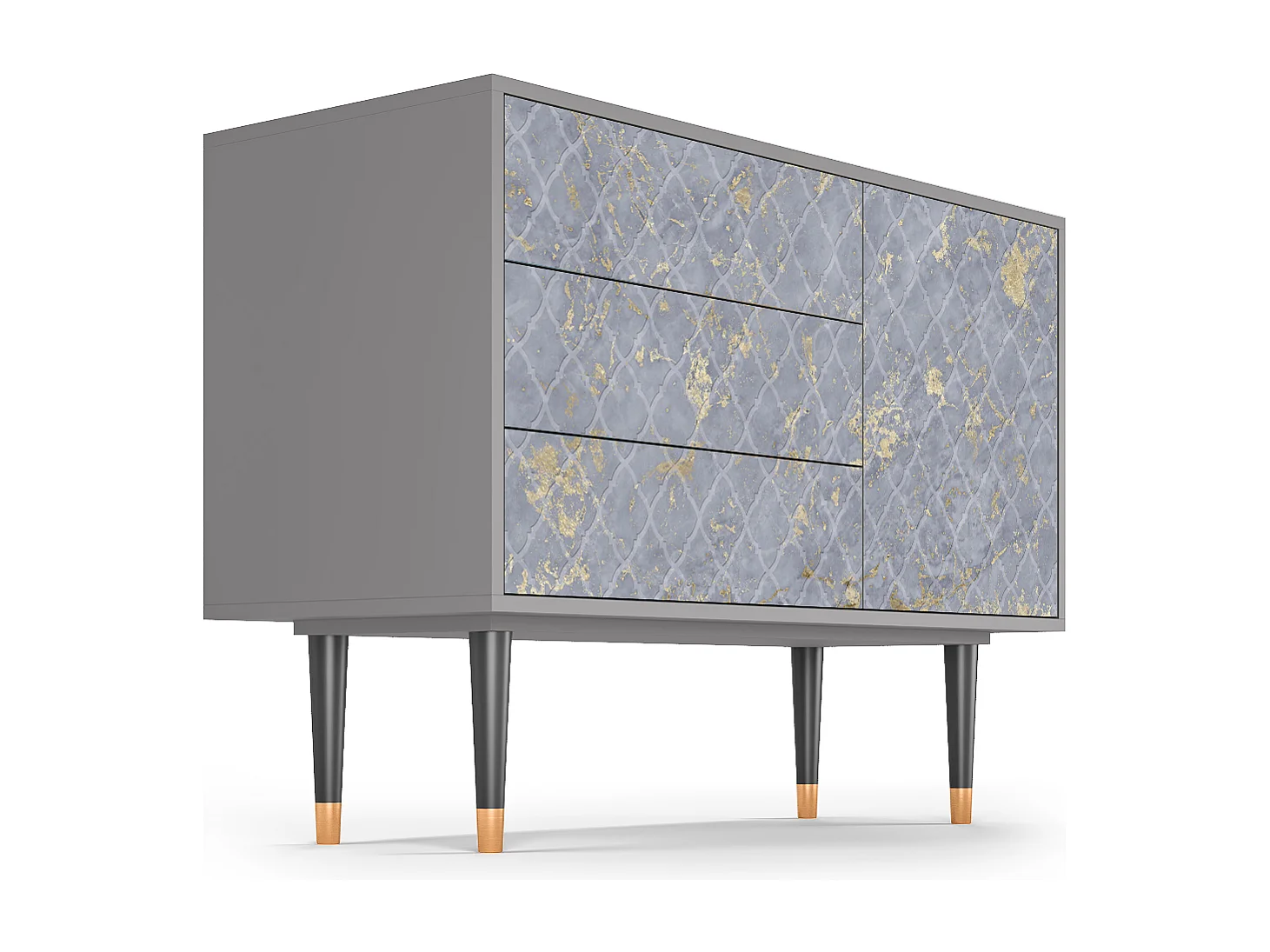 Sideboard - 115х84х41 cm - S3 - Golden Smoke, Grau
