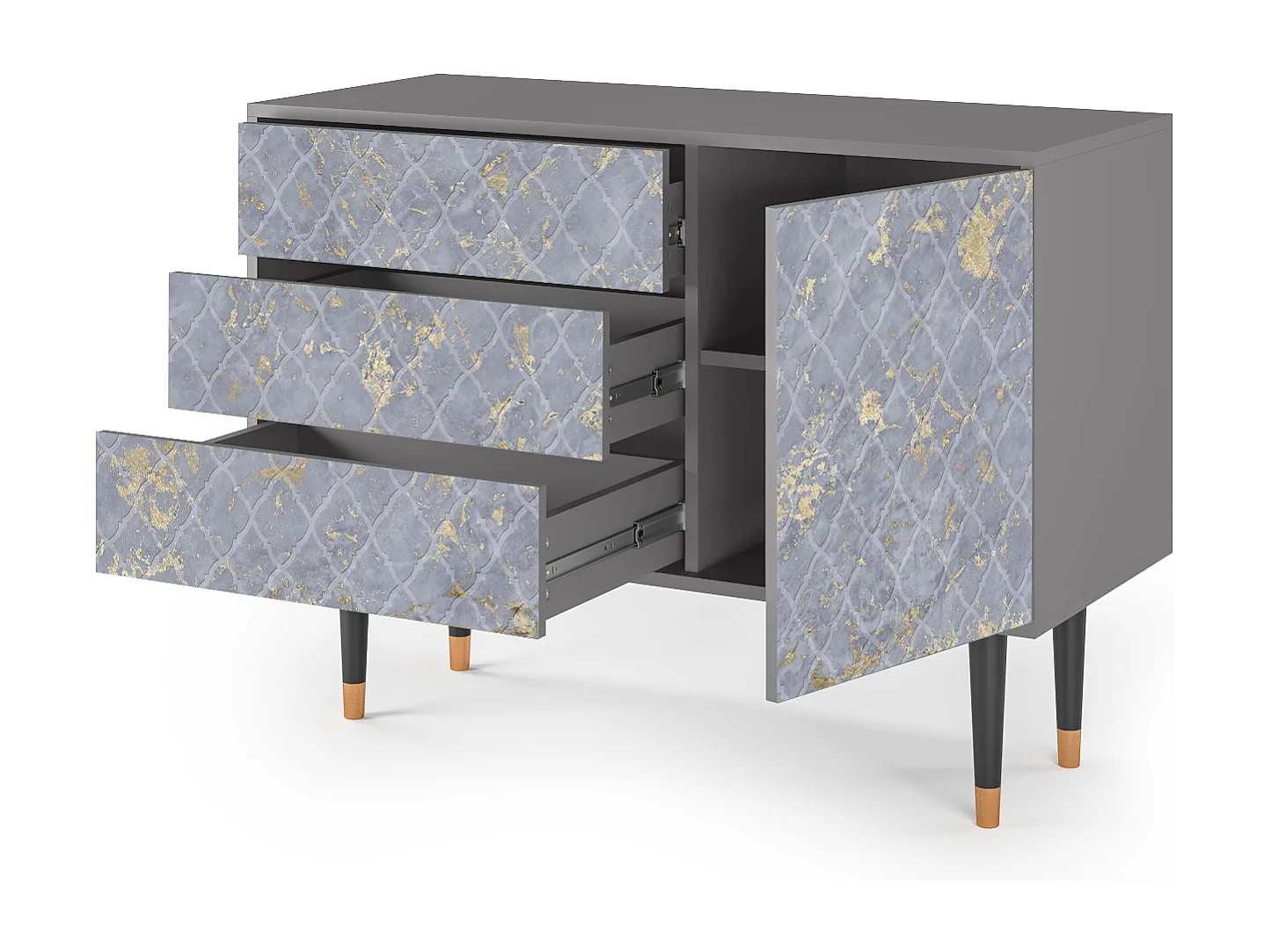 Credenza - 115х84х41 cm - S3 - Golden Smoke, Grigio