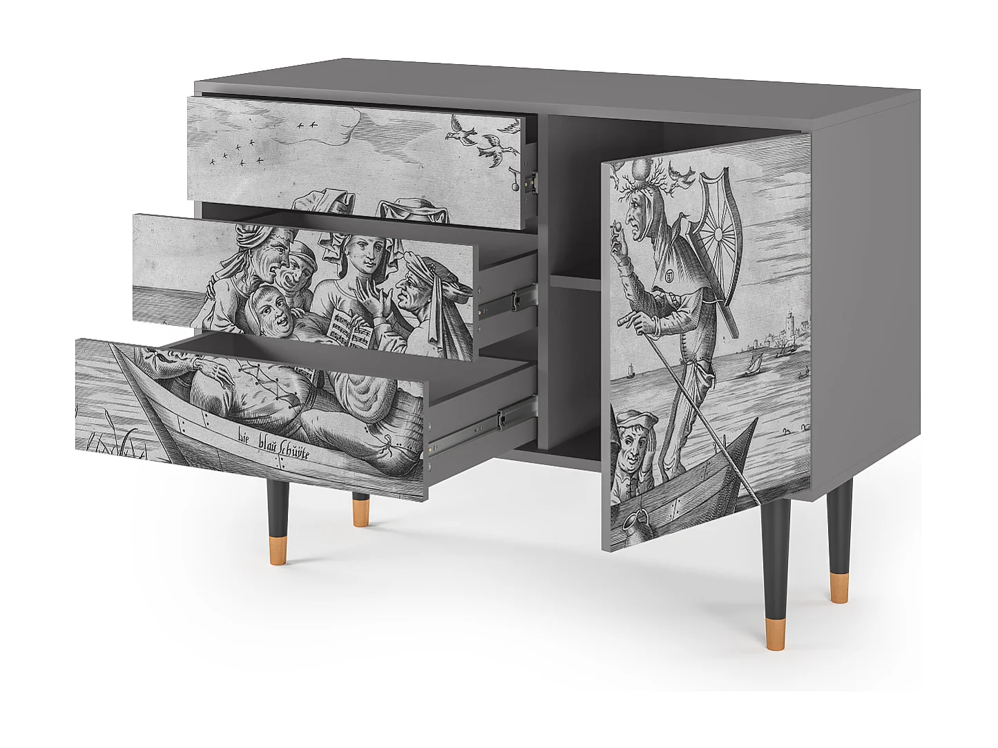 Sideboard - 115х84х41 cm - S3 - Castle by Breugel, Grau
