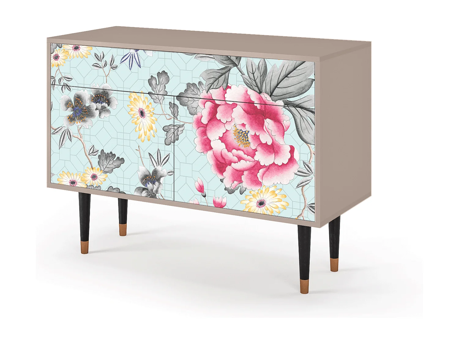 Kredens - 115x85x48 cm - BS4 - Sky Garden, Latte