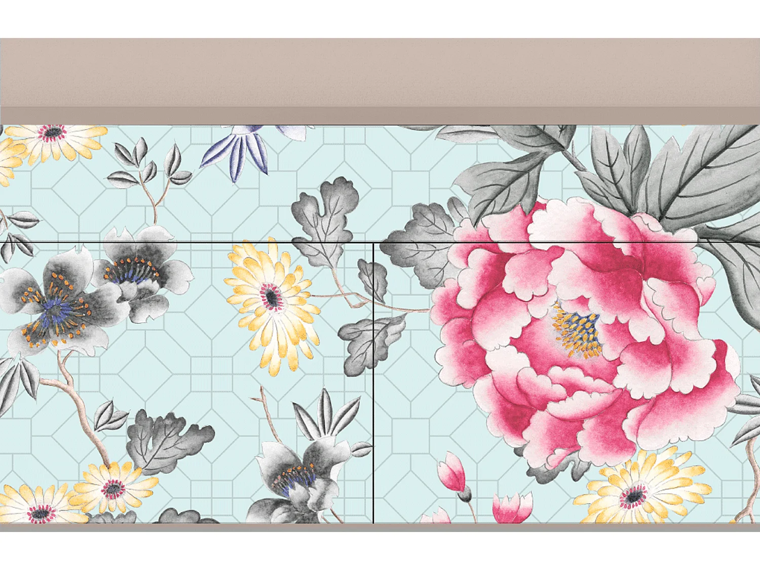 Kredens - 115x85x48 cm - BS4 - Sky Garden, Latte