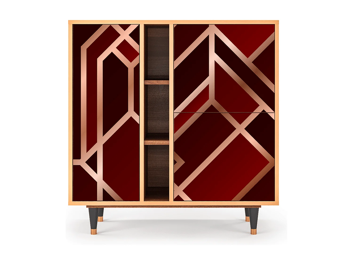 Kredens - 94х96х41 cm - BS5 - Velvet 1920's, Orzech