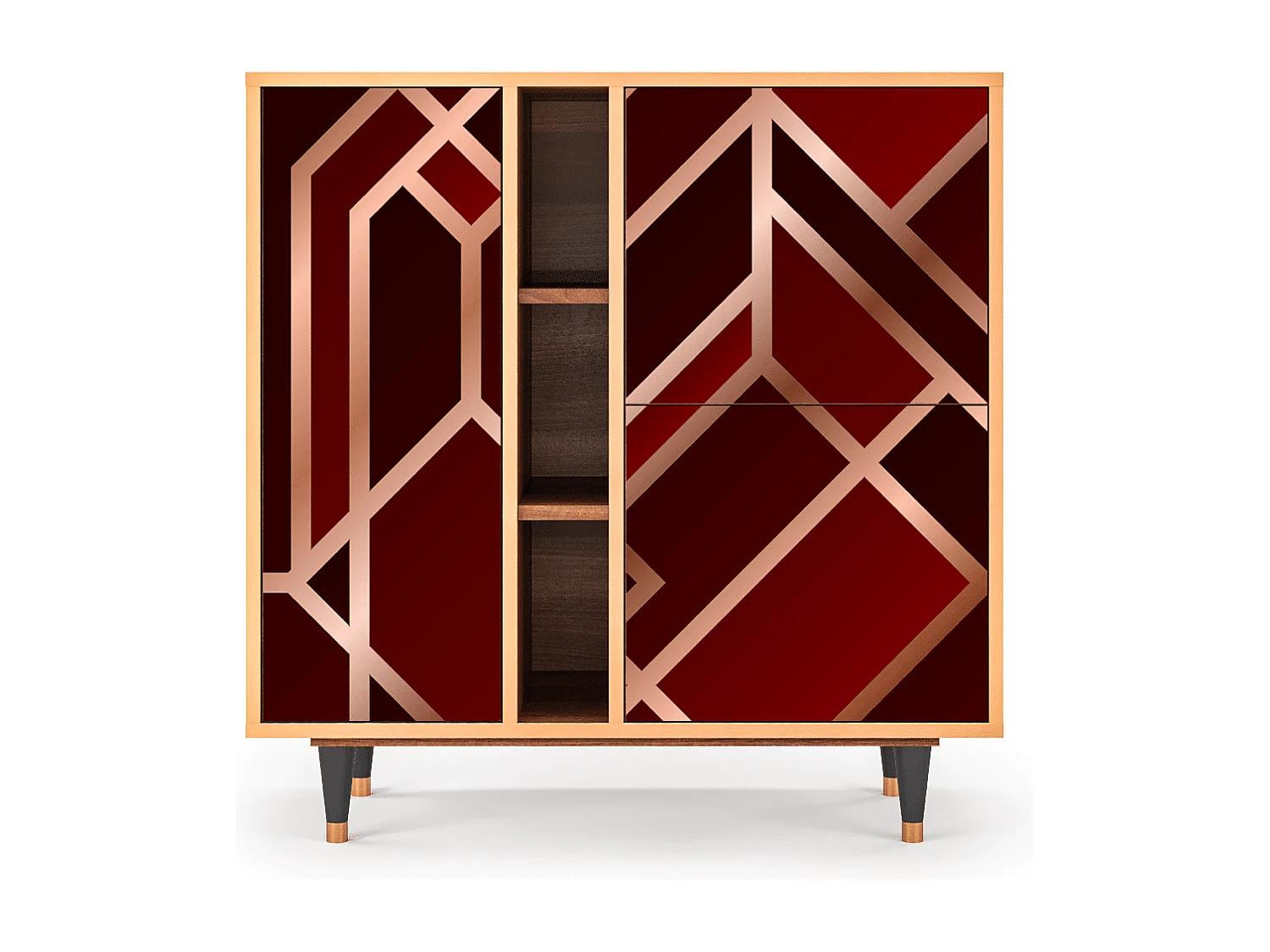 Kredens - 94х96х41 cm - BS5 - Velvet 1920's, Orzech